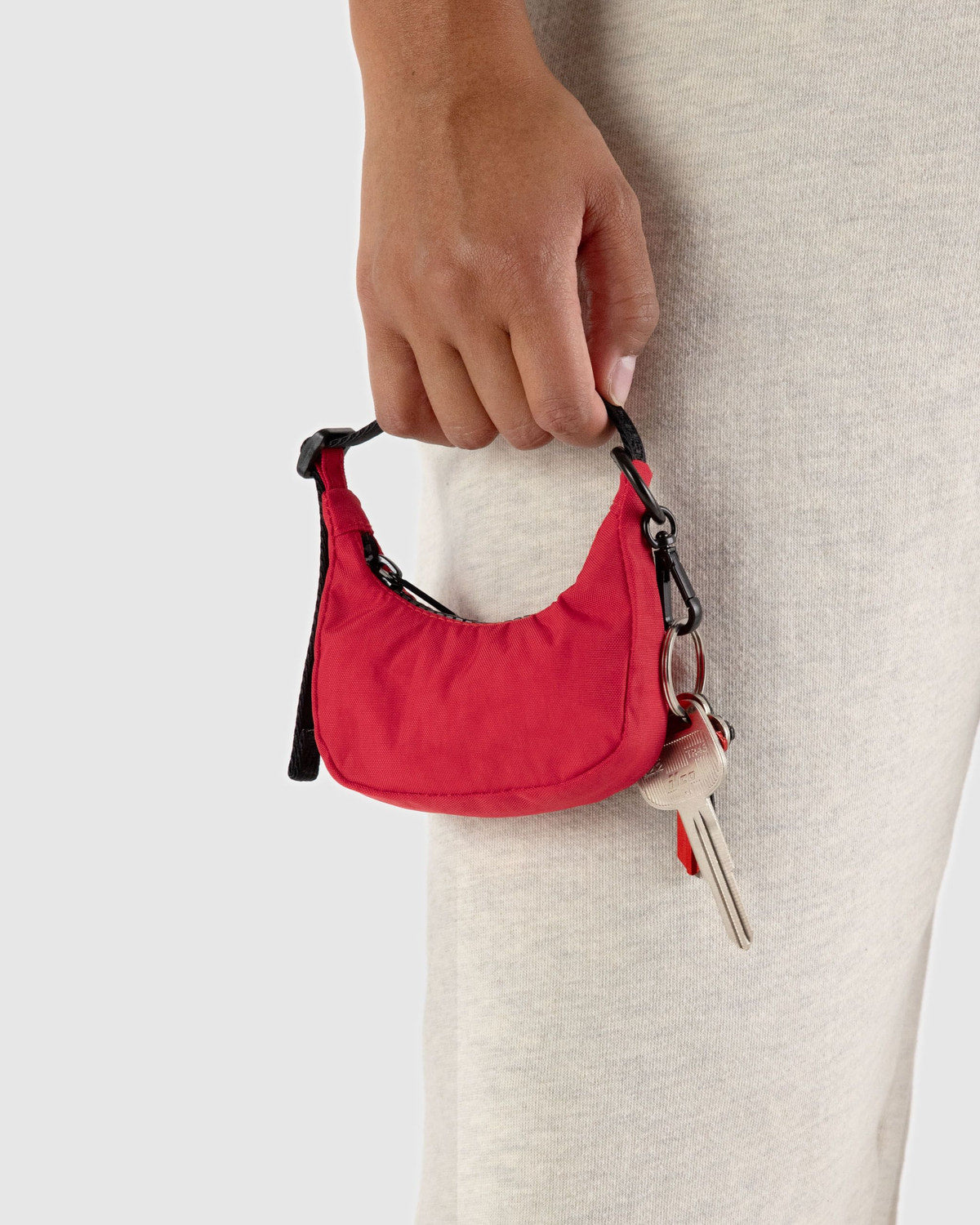 Crescent Bag Charm Candy Apple