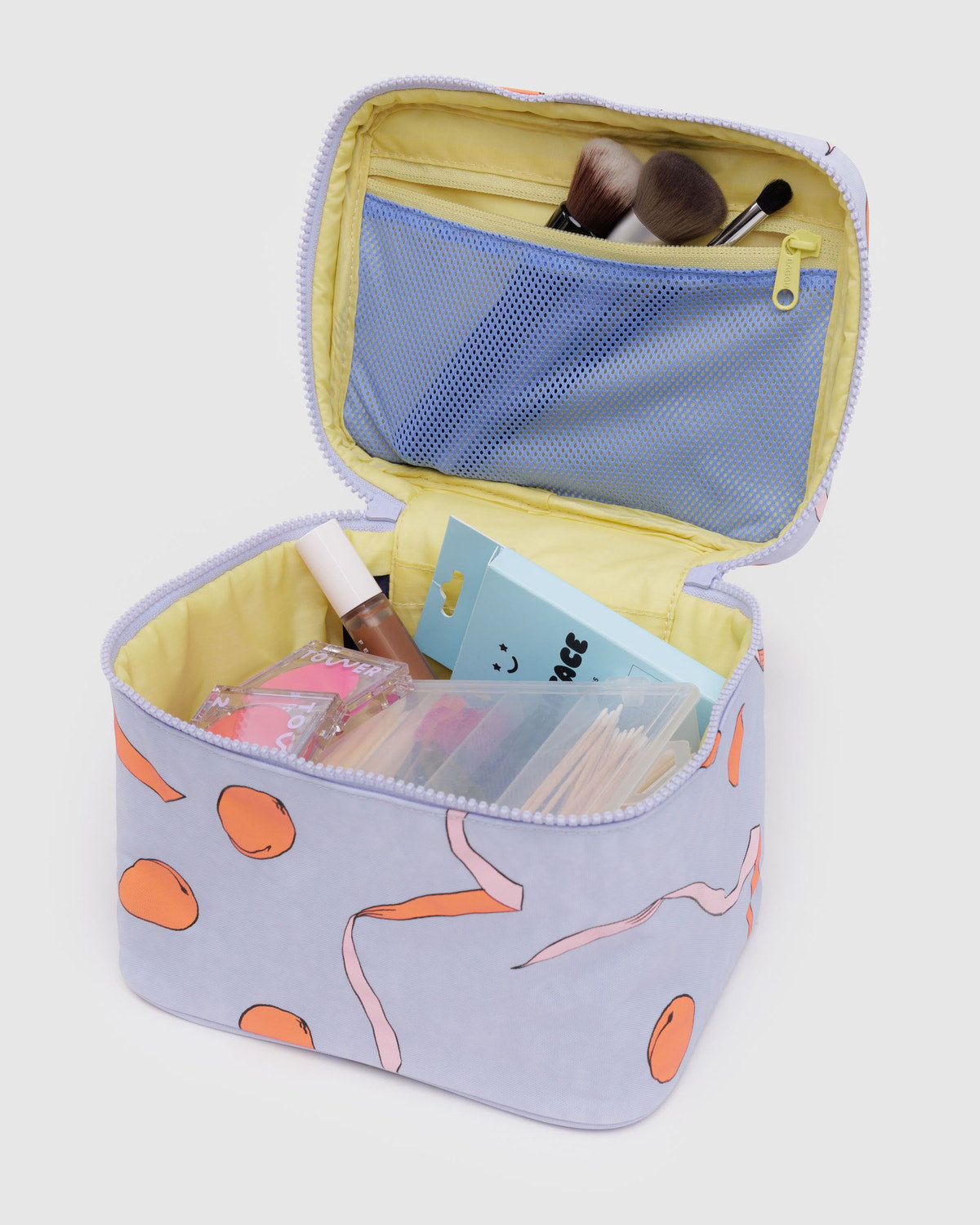 Large Cosmetic Case Apricots & Ribbons