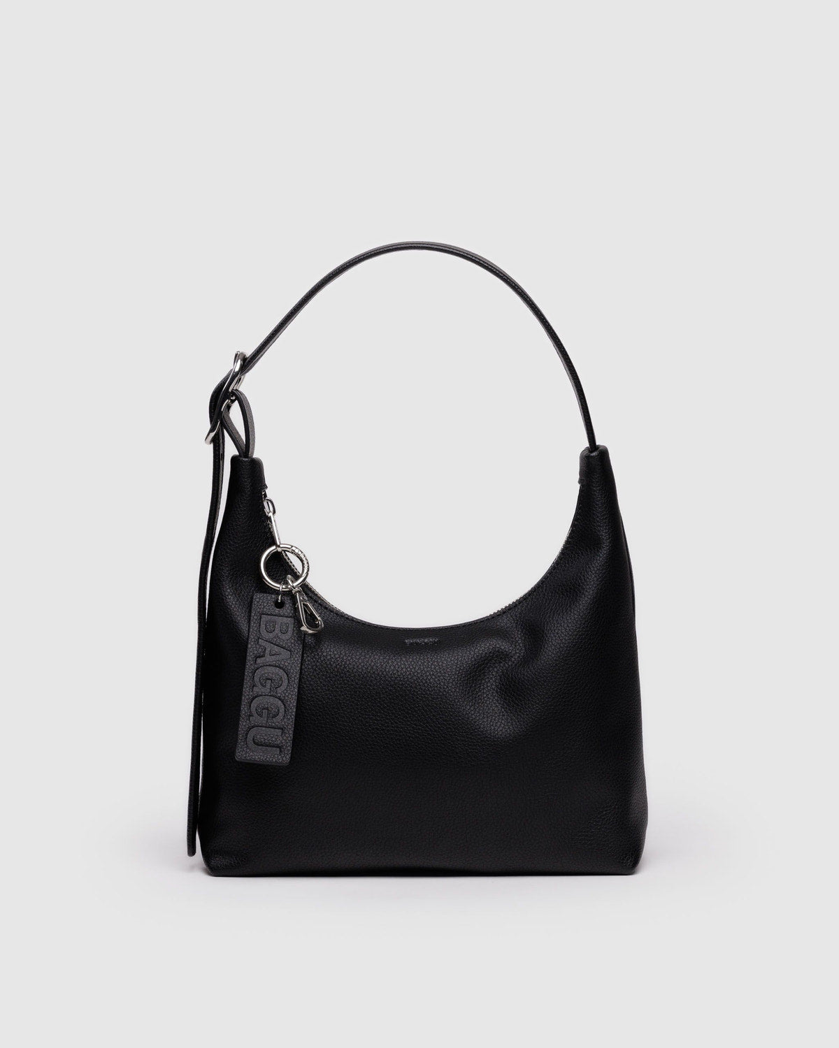 Mini Recycled Leather Shoulder Bag Black