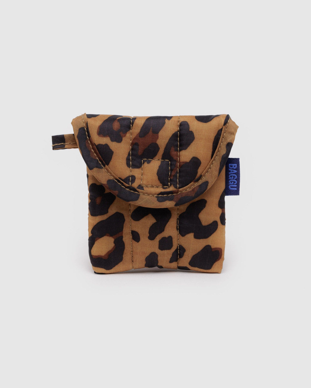Puffy Earbuds Case Leopard
