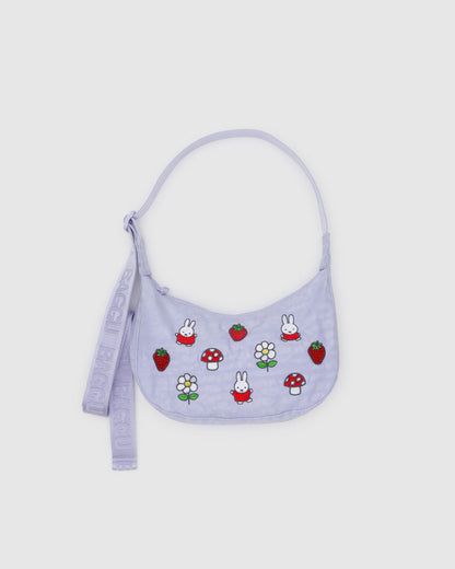Small Nylon Crescent Bag Embroidered Miffy