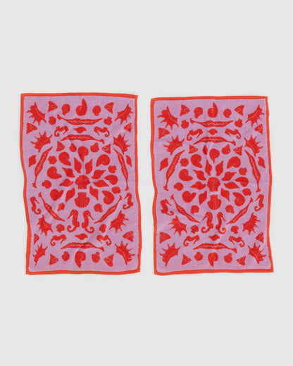 Hand Towel Set of 2 Sea Shells