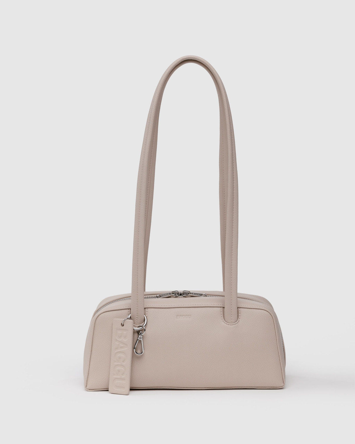 Small Recycled Leather Bowler Bag Stone