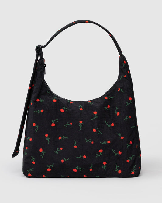 Nylon Shoulder Bag Painted Wildflower
