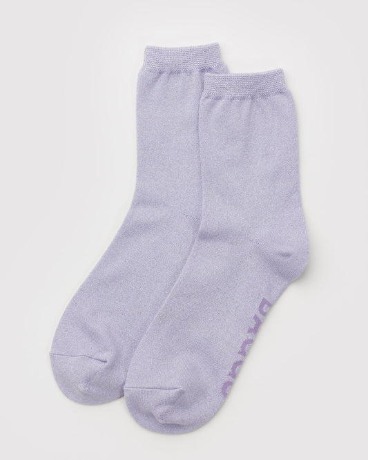 Crew Sock Lilac Metallic