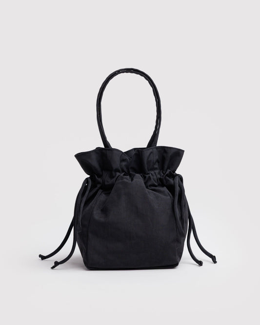 Nylon Drawstring Bag Black