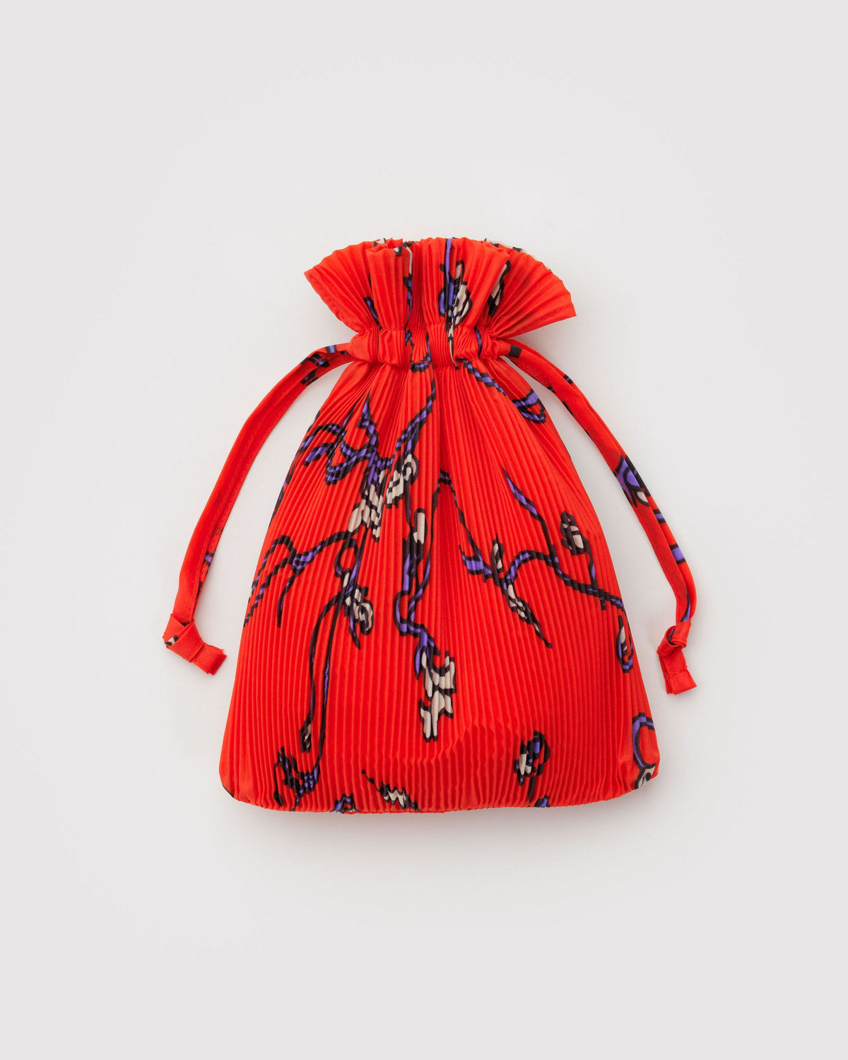 Pleated Baggu Red Snapdragon