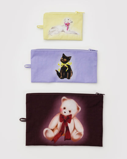 Flat Pouch Set Fancy Animals