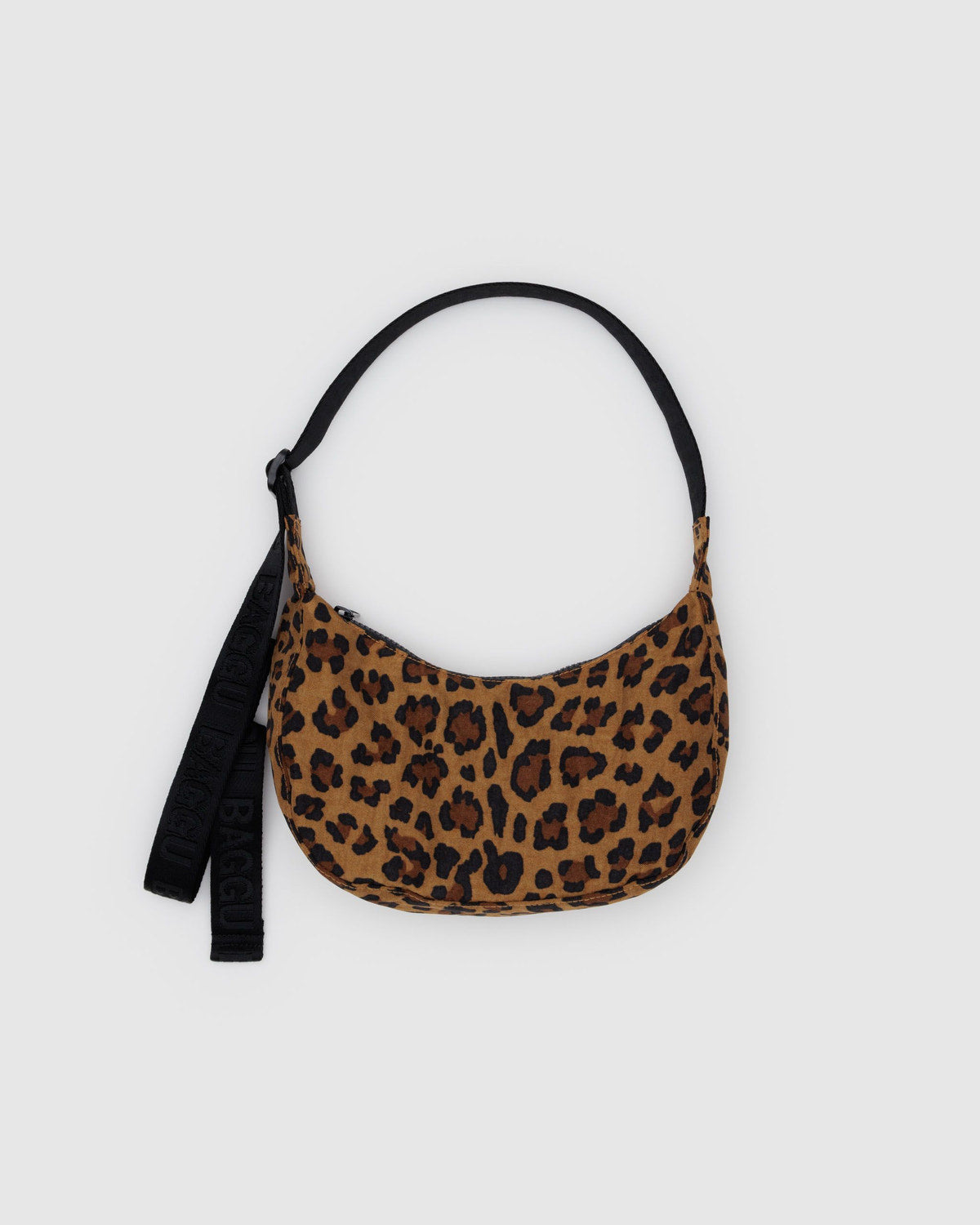 Small Nylon Crescent Bag Leopard