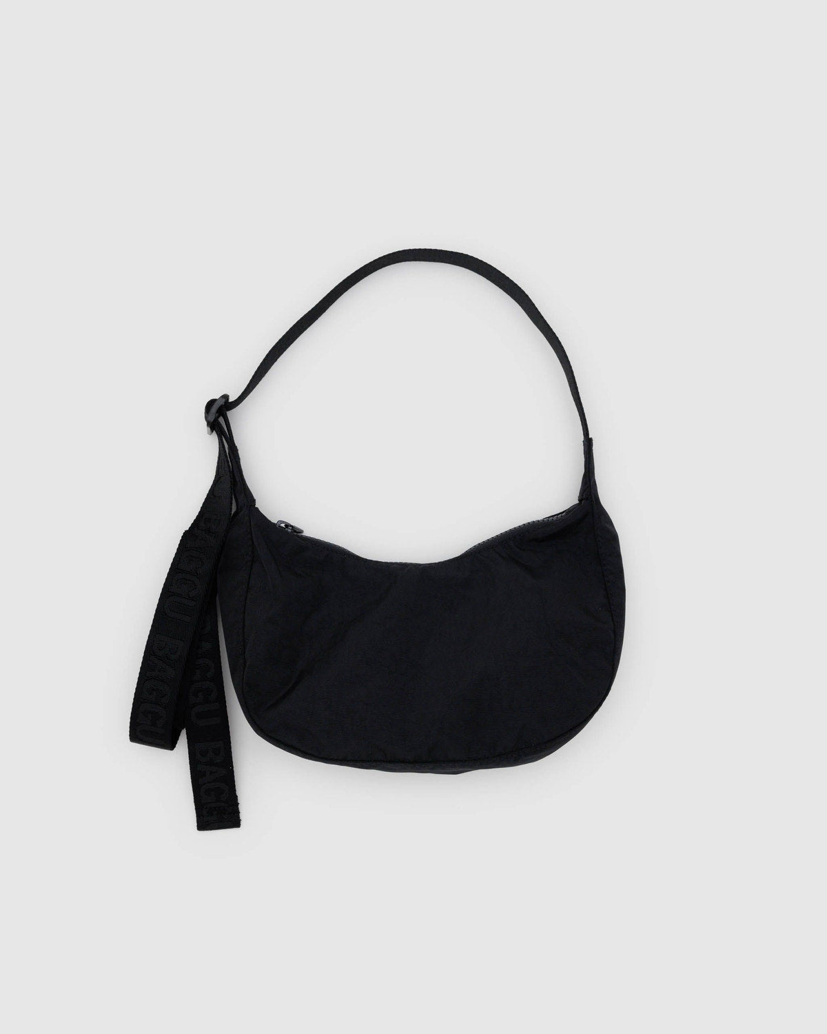 Small Nylon Crescent Bag Black