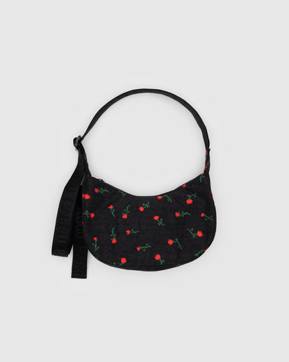 Small Nylon Crescent Bag Painted Wildflower