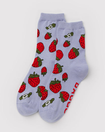 Crew Sock Strawberry Blossom
