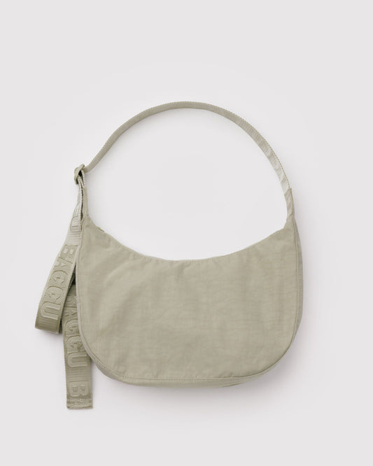 Medium Nylon Crescent Bag Celadon