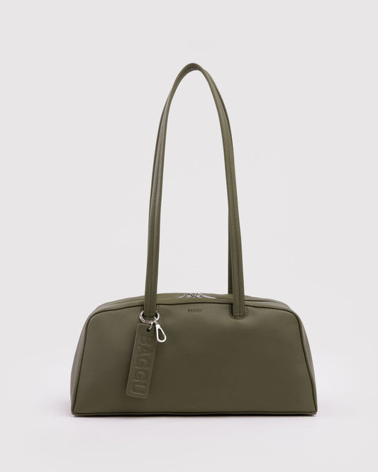 Recycled Leather Bowler Bag Loden