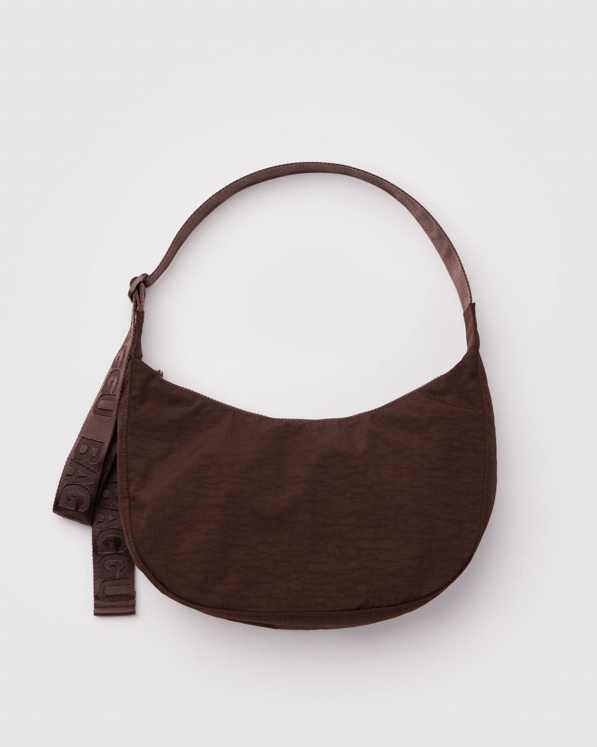 Medium Nylon Crescent Bag Coffee