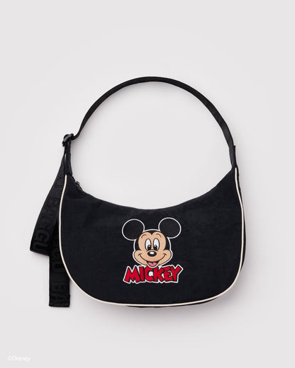 Medium Nylon Crescent Bag Embroidered Mickey Mouse Club